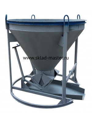 Бадья для бетона «Рюмка» 1,5 (БН-1,5) Pro, с лотком 600х1500 мм