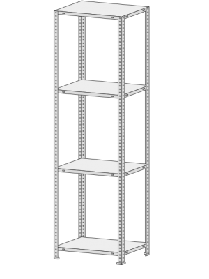 Стеллаж MS Standart  734-2,5