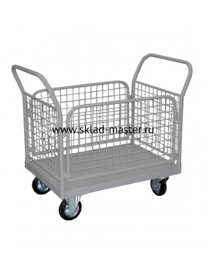 Платформенная сетчатая 3-х колесная тележка