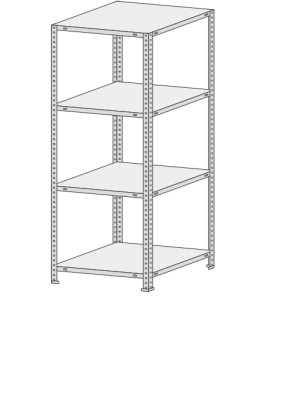 Стеллаж MS Standart  754-1,8