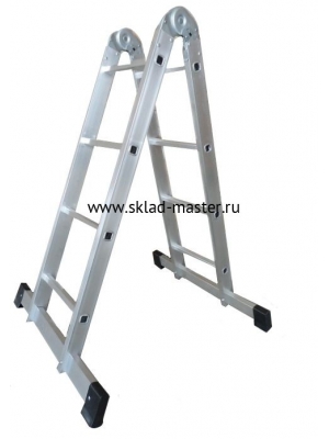 Лестница 2-х секционная алюминиевая шарнирная 2*4