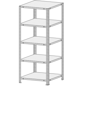 Стеллаж MS Standart  745-1,8