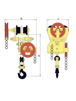 Таль ручная червячная передвижная ТРЧП 8,0 т 3 м 