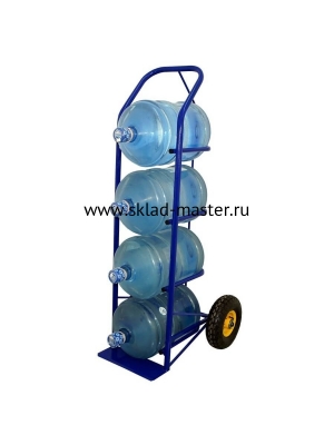 Тележка для перевозки четырех 19-ти литровых баллонов с питьевой водой  ВД 4