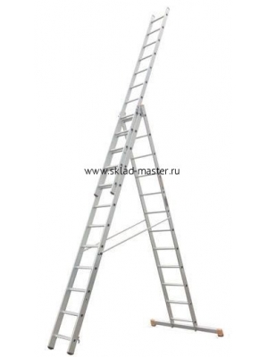 Лестница 3-х секционная алюминиевая 3*13