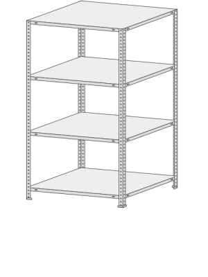 Стеллаж MS Standart  264-1,8