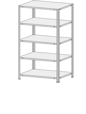 Стеллаж СТФУ 1075-1,8