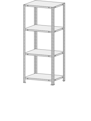 Стеллаж MS Standart  734-1,8
