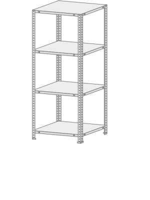 Стеллаж MS Standart  744-1,8