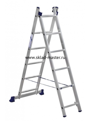 Лестница 2-х секционная алюминиевая 2*6