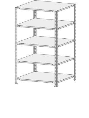 Стеллаж MS Standart  255-1,8