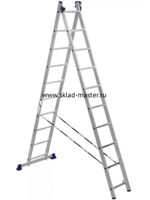 Лестница 2-х секционная алюминиевая 2*10