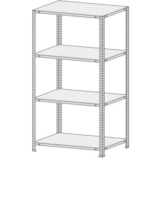 Стеллаж MS-Hard 244-2,0