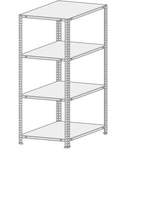 Стеллаж MS Standart  764-1,8