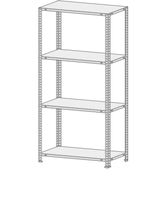 Стеллаж MS Standart  234-2,2