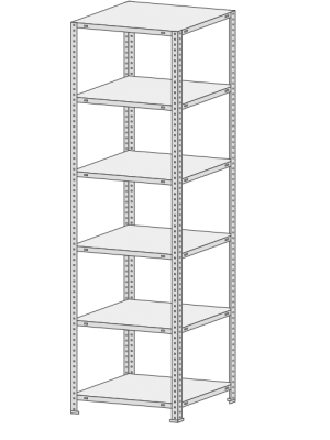 Стеллаж СТФ 745-2,5