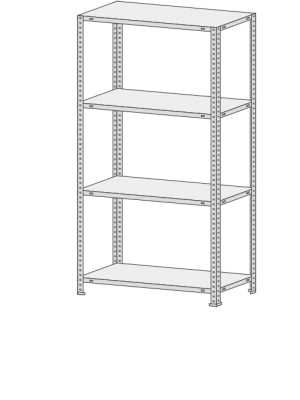Стеллаж MS Standart 234-2,0