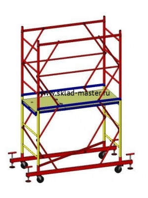Вышка-тура стальная ВСП-250/1,2 (рабочая высота 3,4 м, площадка 1,2x2,0 м)