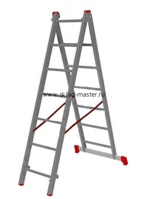 Лестница 2-х секционная алюминиевая 2*7
