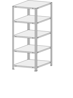 Стеллаж MS Standart  755-1,8