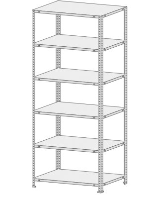 Стеллаж СТФ 1544-2.5