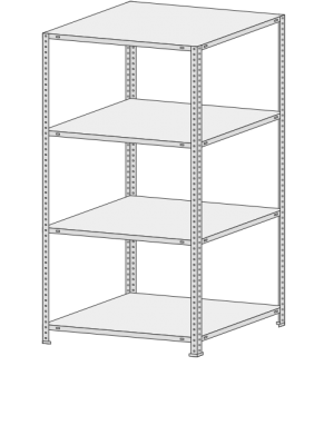 Стеллаж MS Standart  264-2,0